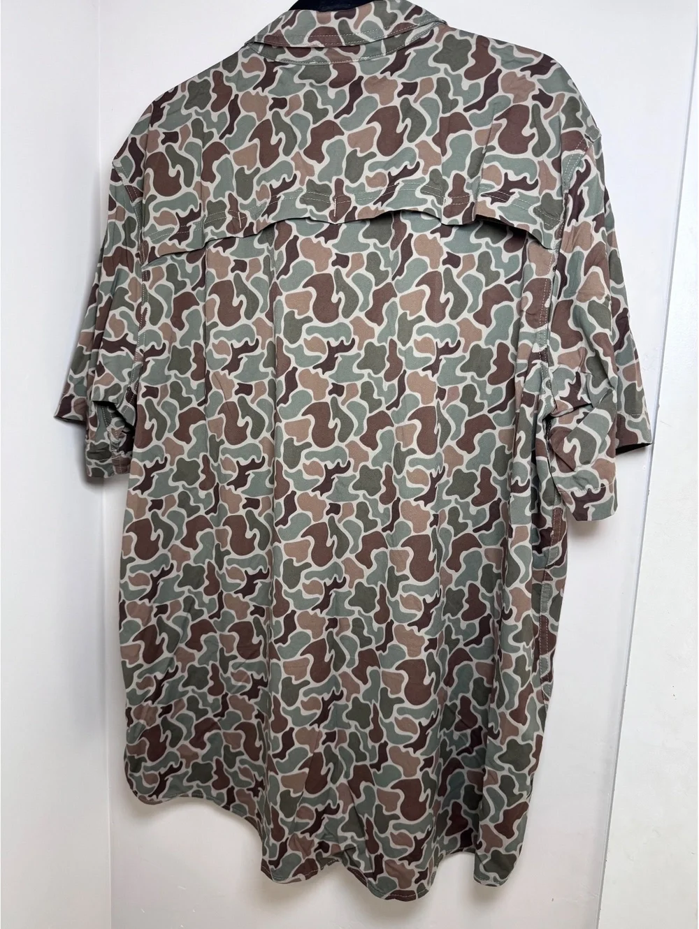 Field & Stream Men's Green Duck Camouflage Button-Up Shirt XL